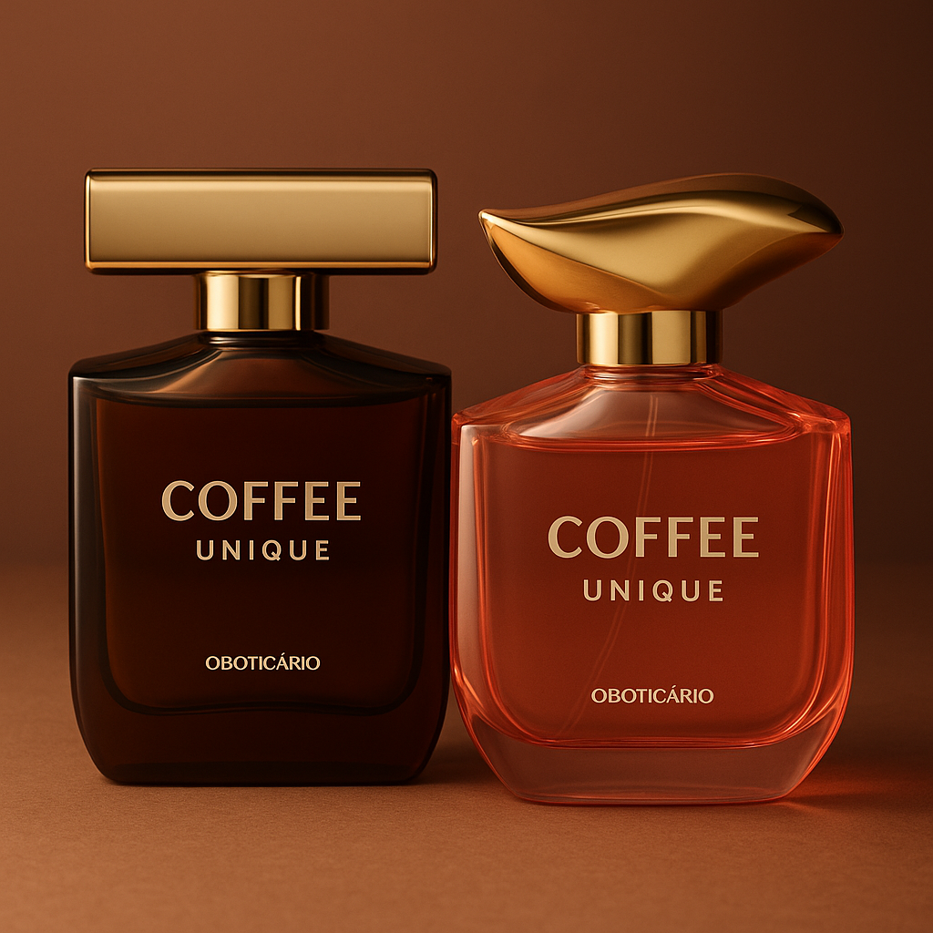 Vídeo começa mostrando diversos desenhos da evolução do design da embalagem de Coffee. Mãos seguram o novo Coffee Unique, e depois o frasco mostrado em detalhes. O texto diz: “Reinventamos o design de um ícone da perfumaria.” Cenas rápidas mostram o processo criativo do design da embalagem, com um desenho da silhueta da fragrância sendo desenhado. Nas cenas finais, revelam-se os detalhes dos frascos. Lemos na tela: “Coffee Unique. Intensifique o calor do encontro”.